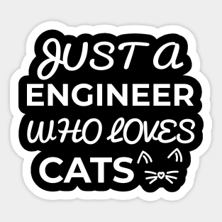 engineer cat owner Sticker